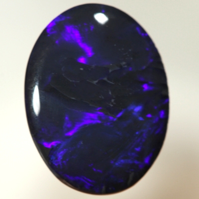 SOLID BLACK OPAL Elegant Blue on Black. Royal blue rolling flashes SEE VIDEO